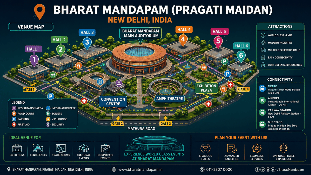 Bharat Mandapam (Pragati Maidan): Complete Guide Events & Exhibition Calendar 2026