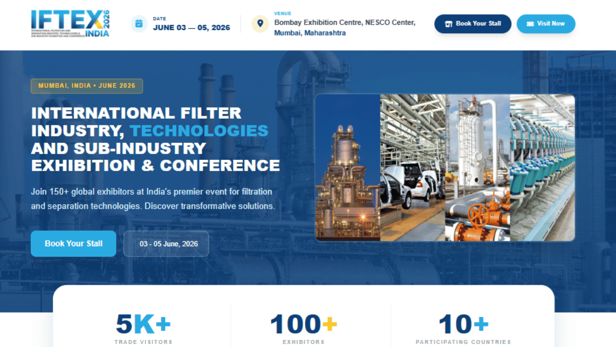 IFTEX India Expo 2026: India’s Premier Filtration & Separation Industry Event
