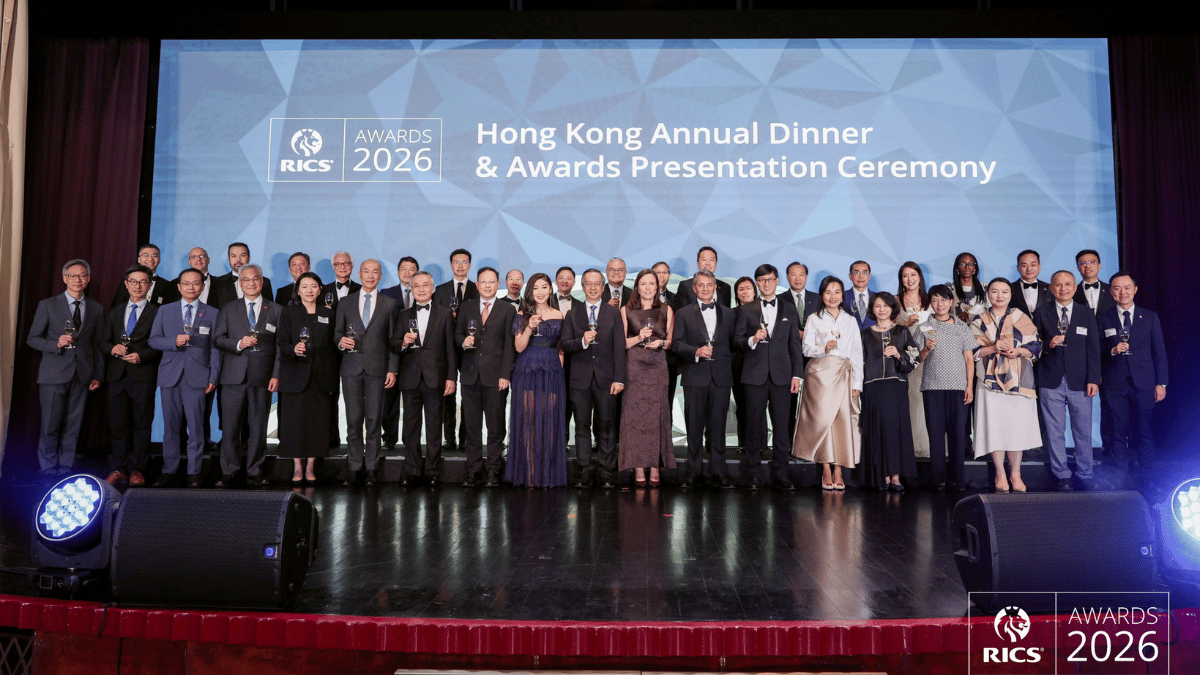 RICS Hong Kong Awards Winners announced for 2026, representing the best of the built and natural environment